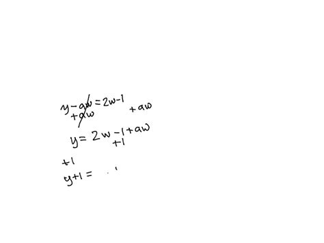 y-aw=2w-1